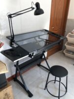 유리 리프트식 드로잉 및 페인팅 테이블 아트 학생 워크벤치 디자이너 드로잉 및 페인팅 테이블 드로잉 데스크 - 이미지 4