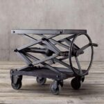 산업 스타일 로프트 아이언 레트로 커피 테이블 견고한 나무 거실 소파 사이드 테이블 사이드 테이블은 들어올려 옮길 수 있는 디스플레이 테이블입니다. - 이미지 4