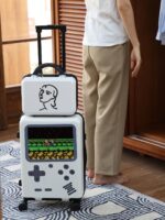 왕삼촌은 트롤리 케이스, 어린 시절 추억, 여행 케이스, 가방, 학생, 남녀 모두를 위한 2024인치 신형, 범용 휠만 판매합니다. - 이미지 5