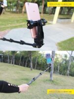 핸드헬드 라이브 방송 폴 멀티 카메라 인터넷 셀럽 노래 듀얼 카메라 브라켓 핸드헬드 팬틸트 야외 라이브 방송 모바일폰 핸드헬드 폴 - 이미지 4