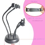 멀티 카메라 라이브 방송 스탠드 데스크탑 듀얼 카메라 스탠드 4카메라 스탠드 다중 앵커 다중 모바일 폰 라이브 방송 스탠드 - 이미지 2