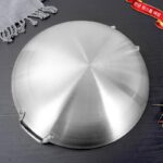 스테인리스 특대형 프라이팬 더블 이어 냄비 30-120cm 프라이팬 볶음 레스토랑 매점 호텔 상업용 뚜껑이 달린 대형 냄비 - 이미지 4