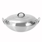 스테인리스 특대형 프라이팬 더블 이어 냄비 30-120cm 프라이팬 볶음 레스토랑 매점 호텔 상업용 뚜껑이 달린 대형 냄비 - 이미지 5