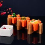 호텔 크리에이티브 레트로 스몰 볼 세라믹 스퀘어 컵 예술적 컨셉 콜드 디시 플레이팅 콜드 디시 스낵 플레이트 레스토랑 스페셜 식기 - 이미지 2