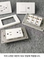미국 표준 15A 소켓 110V 대만 가정용 은폐형 벽면 더블 컷 스위치 패널 USB 미국 표준 범용 전원 플러그 - 이미지 3