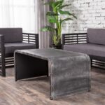 산업 스타일 오래된 직사각형 커피 테이블 거실 간단한 TV 캐비닛 철 리벳 미국 복고풍 철 티 테이블 - 이미지 4