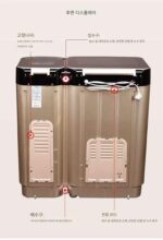 파커 모자세탁기 가정용 전자동 퍼플라이트 가열 무세척 구분 통 크기 용량 - 이미지 5