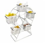 크리에이티브 식기 스테인리스 스틸 5개 바구니 관람차 감자튀김 바구니 식품 디스플레이 랙 배치 호텔 레스토랑 튀긴 닭고기 간식 바구니 - 이미지 4