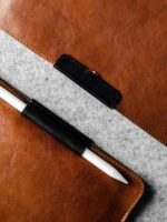 지카니 텍스처 미니멀리스트 스타일 아이패드 프로 12.9인치 보호 케이스 태블릿 가방 정품 가죽 라이너 가방 핸드헬드 태블릿 가죽 케이스 액세서리 출장 편리 노트북 케이스 고급 커스터마이징 - 이미지 4