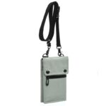 멀티 레이어 모바일 폰 가방 남성 및 여성 접이식 방수 나일론 천 소형 백팩 단색 실용 허리 가방 여권 어깨 메신저 가방 - 이미지 5