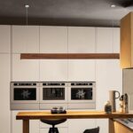 미니멀리스트 우드 그레인 알루미늄 원라인 레스토랑 샹들리에 직사각형 오피스 숍 모던 노르딕 디자인 롱 샹들리에 - 이미지 2