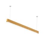 미니멀리스트 우드 그레인 알루미늄 원라인 레스토랑 샹들리에 직사각형 오피스 숍 모던 노르딕 디자인 롱 샹들리에 - 이미지 5