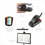 충전식 18LED 악보대 램프 따뜻한 빛 악보 램프 빛 색상 조절 가능 스펙트럼 테이블 램프 조절 가능 밝기 스펙트럼 램프 - 이미지 4