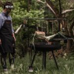 BAREBONES 야외 난방 화로 미국산 나무 모닥불 장비 캠핑 바베큐 랙 다기능 바베큐 스토브 - 이미지 2