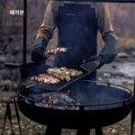 BAREBONES 야외 난방 화로 미국산 나무 모닥불 장비 캠핑 바베큐 랙 다기능 바베큐 스토브 - 이미지 4