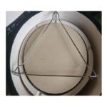 오븐 삼각대 가정용 세라믹 바베큐 오븐 액세서리 연기 방지기 다기능 삼각대 피자 플레이트 포함 - 이미지 3