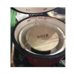 오븐 삼각대 가정용 세라믹 바베큐 오븐 액세서리 연기 방지기 다기능 삼각대 피자 플레이트 포함 - 이미지 4