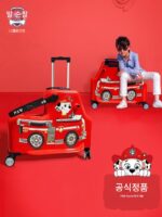 Paw Patrol 어린이용 여행 가방은 소년용 트롤리 케이스에 실을 수 있고, 소녀용 아기는 여행 가방에 앉을 수 있습니다.