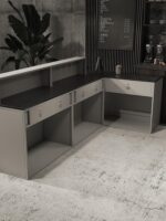 오래된 철공소 산업 스타일 바 카운터 금전 등록기 바 카페 코너 카운터 서양식 레스토랑 복고풍 프런트 데스크 접수 데스크 - 이미지 4