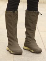 일본식 다리 길이 연장, 가볍고 통기성이 좋고 방수 슬리브, 레저 스포츠, 남성 및 여성용 야외 라이딩 롱 천 부츠 - 이미지 4