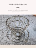 커피 필터 야외 캠핑 커피 장비 얼음 드립 콜드 추출 핸드 그라인더 필터 매달린 귀 접는 핸드 양조 브래킷 - 이미지 3