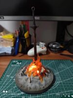 다크소울스 국내 고품질 버전 빛나는 불꽃 빛나는 검 모닥불 게임 주변 모델 손 - 이미지 2