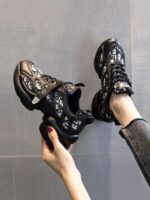 홍콩 화이트 대드 슈즈 여성 2025 봄과 가을 신상품 정품 가죽 두꺼운 밑창 캐주얼 슈즈 컬러 매칭 올매치 스포츠 슈즈 ins - 이미지 5