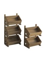 버섯 공간 & OLD 견고한 나무 다중 그리드 보관 선반 레트로 식료품 서랍 거실 침실 보관 캐비닛 - 이미지 5