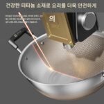강바허 프라이팬 노스틱팬 디펜 가정용 스테인리스 대형 프라이팬 인덕션 쿠커 유니버셜 더블 이어 대형 스튜 냄비 - 이미지 4