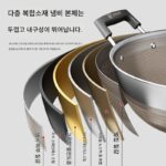 강바허 프라이팬 노스틱팬 디펜 가정용 스테인리스 대형 프라이팬 인덕션 쿠커 유니버셜 더블 이어 대형 스튜 냄비 - 이미지 5