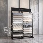 캐비닛 도어 패널 샘플 디스플레이 랙 타일 디스플레이 랙 컬러 플레이트 생태 보드 알루미늄 거셋 플레이트 스톤 플로어 타일 샘플 랙 - 이미지 2