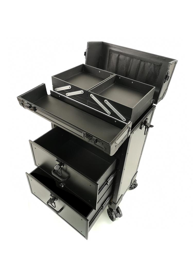 main_633909308249_0-1 알루미늄 합금 트롤리 수하물 메이크업 박스 전문 메이크업 아티스트 네일 아트 미용 자수 도구 상자 2022 새로운 스타일 외출 - 이미지 1