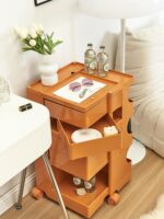 크리에이티브 트롤리 수납장 노르딕 인터넷 셀럽 침대 옆 탁자 홈 거실 인스 캐비닛 이동식 간식 수납장 - 이미지 2