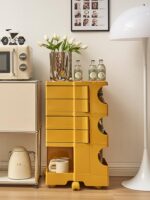 크리에이티브 트롤리 수납장 노르딕 인터넷 셀럽 침대 옆 탁자 홈 거실 인스 캐비닛 이동식 간식 수납장 - 이미지 4