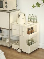 크리에이티브 트롤리 수납장 노르딕 인터넷 셀럽 침대 옆 탁자 홈 거실 인스 캐비닛 이동식 간식 수납장 - 이미지 5