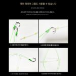 고정 거리 라인 분할기 실리콘 엉킴 방지 콩 스페이스 콩 더블 후크 낚싯줄 분할기 낚시 소형 액세서리 - 이미지 2