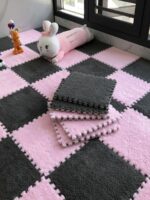 전체 포장 스티칭 카펫 침실 전체 포장 인 스타일 대형 공간 룸 사각형 바닥 매트 침대 옆 담요 베이 윈도우 그물 셀러브리티 매트 - 이미지 2