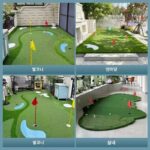 골프 그린 퍼팅 연습기 실내 발코니 연습 매트 홈 오피스 드라이빙 레인지 미니 연습 담요 - 이미지 4