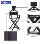 OBOX 메이크업 의자, 메이크업 여행용 의자, 야외 휴대용 접이식 캔버스 의자, 낚시용 의자, 레저용 사무실 의자 - 이미지 2