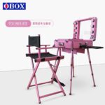 OBOX 메이크업 의자, 메이크업 여행용 의자, 야외 휴대용 접이식 캔버스 의자, 낚시용 의자, 레저용 사무실 의자 - 이미지 4