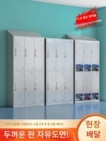 맞춤형 304 경사형 상단 스테인리스 스틸 직원 사물함 무진 식품 작업장 사물함 사물함 탈의실 소독 사물함 - 이미지 3