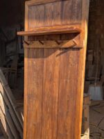 홈스테이 스타일 견고한 나무 옷걸이 보드 코트 랙 다기능 바닥 랙 매칭 보관 신발장 컨트리 스타일