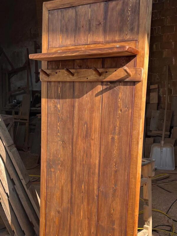 홈스테이 스타일 견고한 나무 옷걸이 보드 코트 랙 다기능 바닥 랙 매칭 보관 신발장 컨트리 스타일