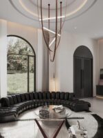 이탈리아 디자이너 거실 벨트 샹들리에 레스토랑 듀플렉스 미니멀리스트 개성 크리에이티브 빌라 계단 램프 - 이미지 3