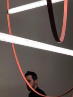 이탈리아 디자이너 거실 벨트 샹들리에 레스토랑 듀플렉스 미니멀리스트 개성 크리에이티브 빌라 계단 램프 - 이미지 5