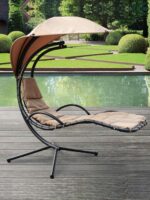 야외 스윙 해먹 리클라이닝 안뜰 야외 테라스 스윙 의자 실내 크래들 의자 매달린 의자 발코니 단철 매달린 바구니 - 이미지 2
