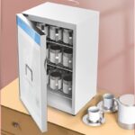 유리 티컵 티세트 컵 컵 UV 살균 캐비닛 사무실 유치원 타월 소형 데스크탑 상업용 - 이미지 3