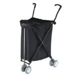 휘얼라이 유니버셜 휠 쇼핑 카트 접이식 슈퍼마켓 쇼핑 카트 휴대용 익스프레스 트롤리 야외 푸시 캠퍼 - 이미지 5