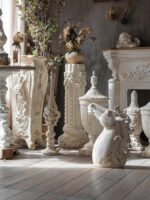 유럽 ​​스타일 장식 장식품 입구 바닥 창의적 복고풍 조각 간단한 공예 벽난로 웨딩 사진 소품 - 이미지 2