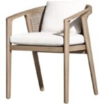 티크 야외용 테이블과 의자 안뜰 빌라 정원 라탄 의자 야외 레저 테라스 살균 견고한 나무 긴 식탁과 의자 조합 - 이미지 5